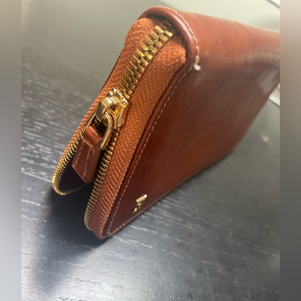 🇮🇹GUIDI Luxury Leather Zip Wallet, Brass Zip, Made in Italy